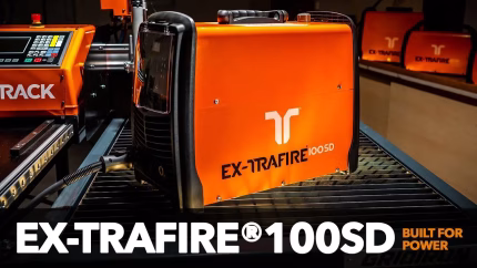 EX-TRAFIRE 100SD , %100 sürekli kesimde 35 mm , aralıklı kesimde 50 mm ‘ye kadar hassas kesim yapabilen taşınabilir bir elle plazma kesim tipi-CNC plazma kesim makinasıdır. Ağır endüstriyel uygulamalar için geliştirilen FHT-EX105TTH serisi torçlar sayesinde elektrod ve nozul tüketimi muadil ürünlere kıyasla oldukça düşüktür.